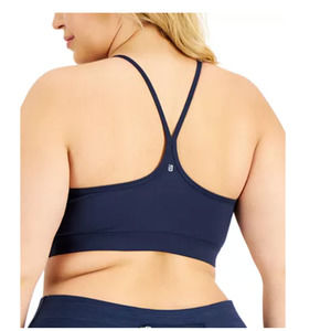 Ideology Gym Workout Yoga Powerlifting Gymgirl Solid Black Sports Bra Size 2X